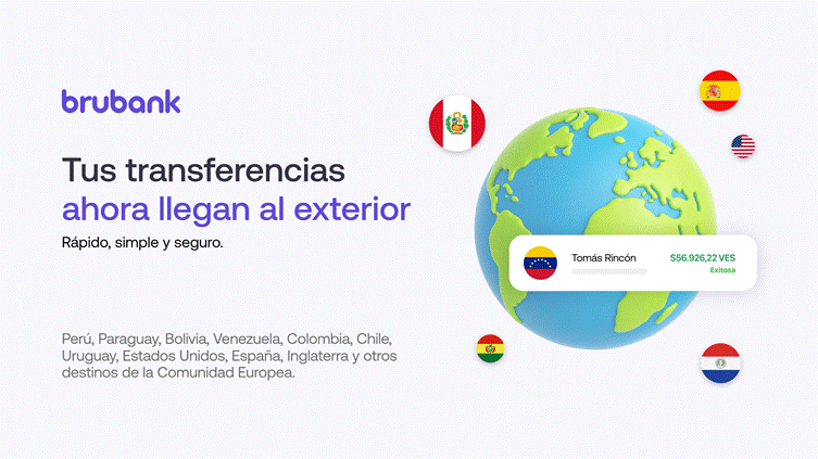 🚀 💸 Brubank lanza envíos internacionales de dinero en su app