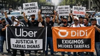 🚀 🪧 Conductores protestan en CDMX contra Uber y DiDi por condiciones laborales