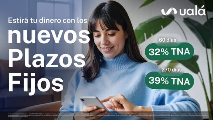 🚀 📈 Ualá lanza nuevos plazos fijos con tasas de hasta 39% TNA