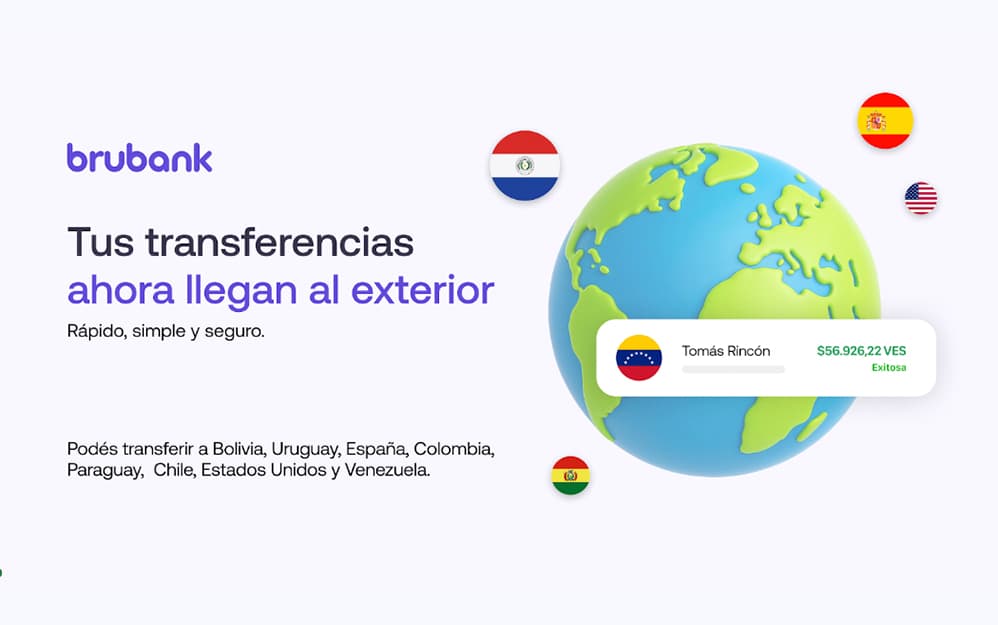 🌎 🌍 Brubank lanza envíos internacionales desde su app