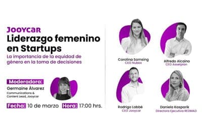 📆  Jooycar organiza el evento  'Liderazgo femenino en startups' 