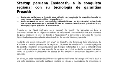 💳 Instacash anuncia su cambio a PreAuth
