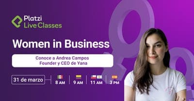 📣 Yana participará en Platzi Live Classes