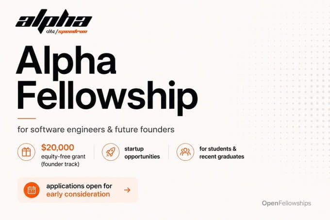 🚀 a16z abre convocatoria para Alpha Fellowship 2026 apoyando a talentos del Sur Global