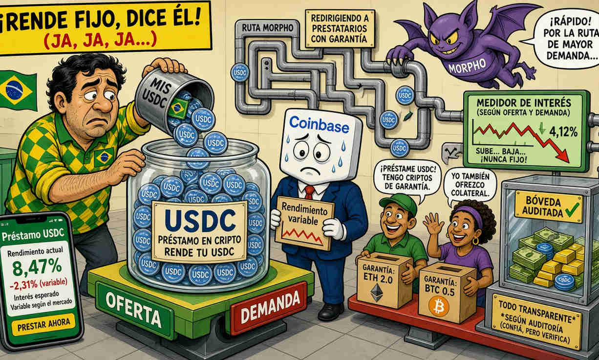 🌎 🇧🇷 Coinbase lanza su producto de préstamos DeFi en USDC en Brasil