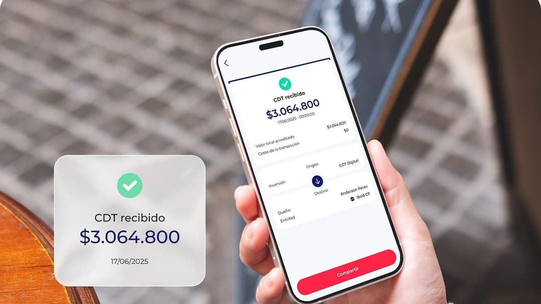 💰 Bold lanza CDT digital con rentabilidad del 12 % anual en Colombia