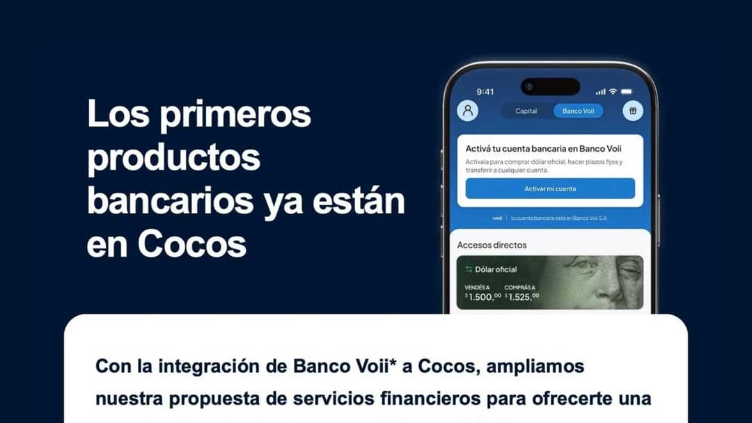 🤝 🏦 Cocos adquiere Banco Voii para transformarse en Cocos Bank