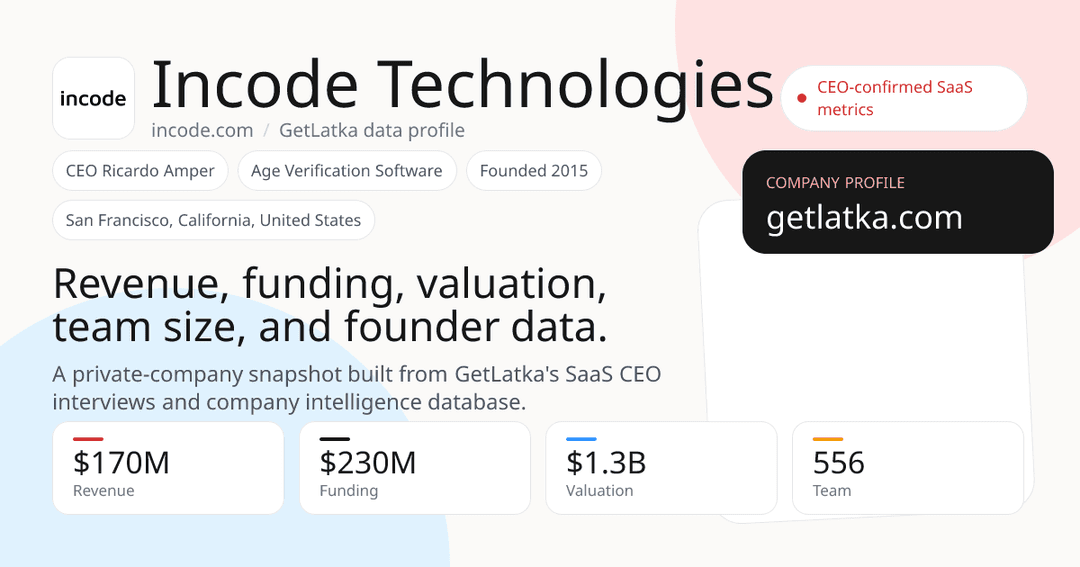 🚀 Incode Technologies alcanza los $170M en ingresos recurrentes anuales
