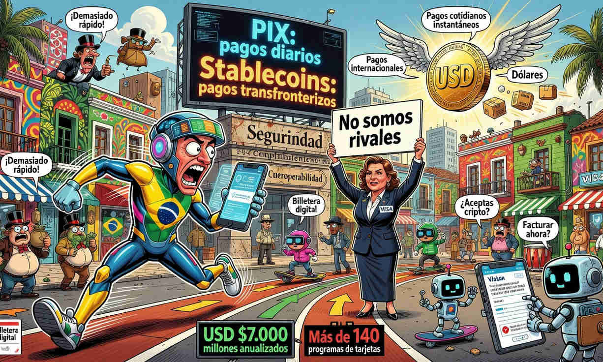 💳 Visa analiza el rol de PIX y las stablecoins en el ecosistema de pagos de América Latina