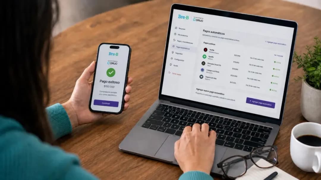 💳 Druo lanza pagos con débitos automáticos mediante el sistema Bre-B en Colombia
