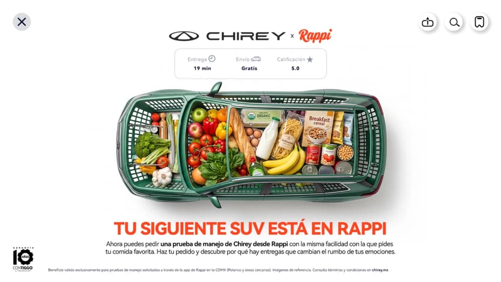 🚀 🚗 Rappi y Chirey lanzan pruebas de manejo a domicilio en CDMX